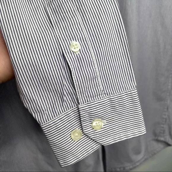 Original Penguin Heritage Slim Fit Purple Pinstripe Button Down Shirt Small - Picture 10 of 10